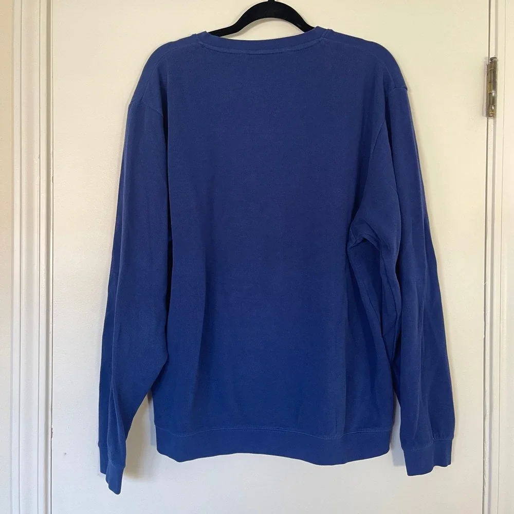 Cutter & Buck Men's Blue V‎ Neck Long Sleeve Cotton Pullover Sweatshirt Sz Large